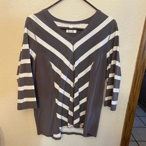 Denim & co striped top